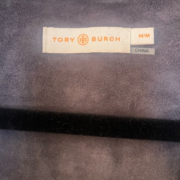 Tory Burch Suede Coat with Crochet Trim - Size M - Picture 5 of 7